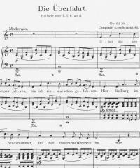 カール・レーヴェ作曲（９４－１）「渡し」楽譜の冒頭部分